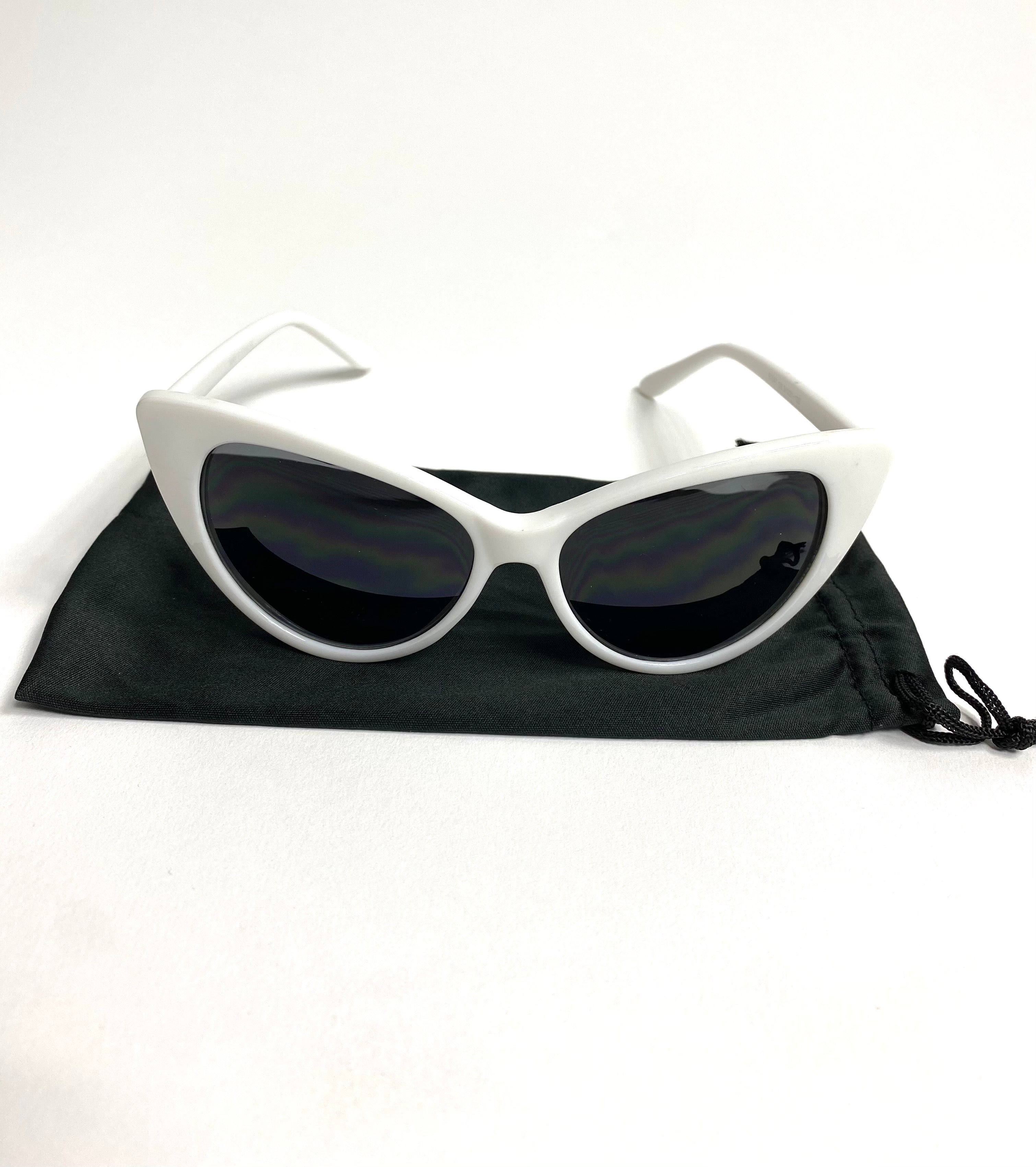 White sunglasses cat outlet eye